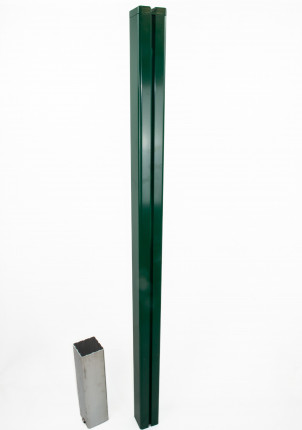 ASS Tennispalen, geëloxeerd aluminium, 80 x 80 mm, levering per paar, kleur: groen
